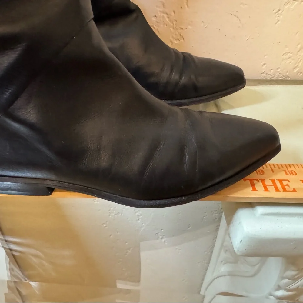 Joan & David Black Leather Over-the-Knee Boots